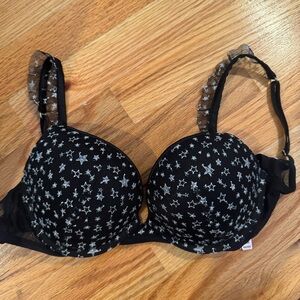Victoria's Secret Black Starry Bra